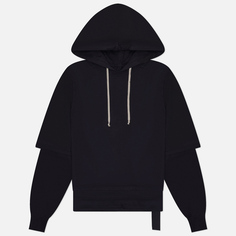 Мужская толстовка Rick Owens DRKSHDW Lido Hustler Hoodie, цвет чёрный, размер XXL