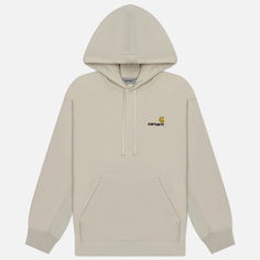Мужская толстовка Carhartt WIP Hooded American Script, цвет бежевый