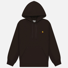 Мужская толстовка Carhartt WIP Hooded American Script, цвет коричневый