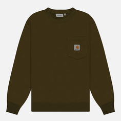Мужская толстовка Carhartt WIP Pocket, цвет оливковый