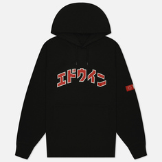 Мужская толстовка Edwin Katakana Retro Hoodie, цвет чёрный, размер XXL