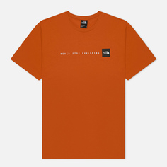 Мужская футболка The North Face Never Stop Exploring Crew Neck, цвет оранжевый, размер L