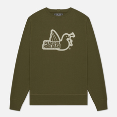 Мужская толстовка Peaceful Hooligan Outline Dove, цвет оливковый
