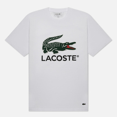 Мужская футболка Lacoste Signature Print, цвет белый