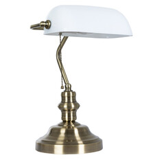 Настольные лампы для рабочего стола лампа настольная Banker 1х60Вт E27 металл гальванизированный античная бронза Arte Lamp