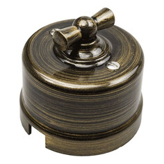 Выключатели накладные выключатель 2-клавишный BIRONI Лизетта бронза