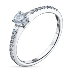 Кольцо из серебра э0612кц04201407_white ЭПЛ Даймонд