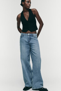 брюки джинсовые женские Джинсы широкие с низкой посадкой Befree
