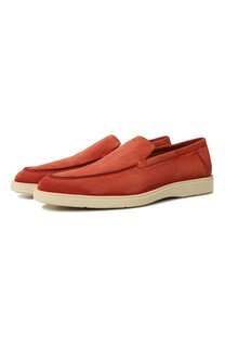 Замшевые лоферы Santoni