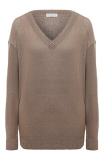 Пуловер изо льна и шелка Brunello Cucinelli