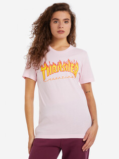 Футболка женская Thrasher Flame Logo, Розовый