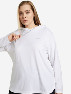 Толстовка женский Columbia Sun Trek Hooded Pullover, Plus Size, Белый