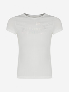 Футболка для девочек PUMA Ess+ Nova Shine Logo, Белый