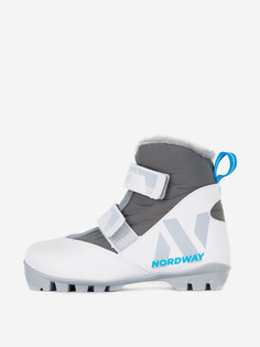Ботинки для беговых лыж детские Nordway Pearl NNN, Белый