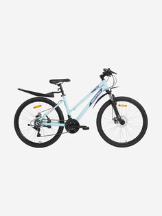 Комплект: велосипед горный женский Denton Aura 2.0 26" с аксессуарами, Голубой