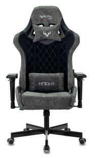 Кресло игровое Бюрократ VIKING 7 KNIGHT B цвет черный, текстиль/эко.кожа, с подголов., крестовина металл