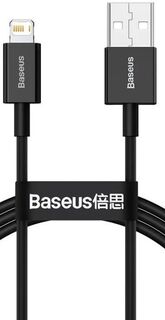 Кабель интерфейсный Baseus CALYS-C01 USB Type A - Lightning 2.4A силиконовый 2m black