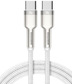 Кабель интерфейсный Baseus CATJK-C02 Type-C - Type-C 100W 1m white