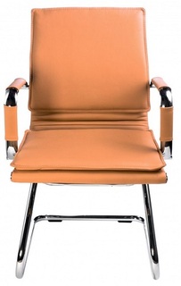 Кресло офисное Бюрократ CH-993-LOW-V светло-коричневое, искусственная кожа, низкая спинка
