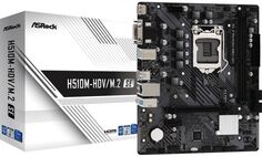Материнская плата mATX ASRock H510M-HDV/M.2 SE (LGA1200, H470, 2*DDR4 (3200),4*SATA 6G RAID, M.2, 2*PCIE, Glan, HDMI, DVI-D, D-Sub, 4*USB 3.2, 2*USB 2