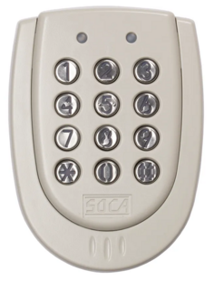 Панель Soca ST-120EA (White) влагозащищенная накладная кодовая со встроенным Em-marin считывателем. Подсветка кнопок.