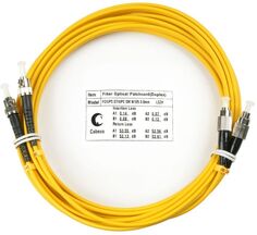 Кабель патч-корд волоконно-оптический Cabeus FOP(d)-9-FC-ST-7m duplex FC-ST 9/125 sm 7м LSZH