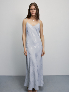 Платье-комбинация с серебряным напылением Zarina
