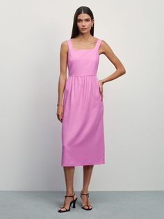 Льняной сарафан с широкими бретелями Zarina