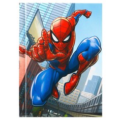 Блокнот а7, 64 листа, в твердой обложке, человек-паук Marvel