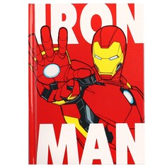 Блокнот а6, 40 листов в твердой обложке, железный человек, мстители Marvel