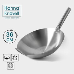 Сковорода-wok из нержавеющей стали hanna knövell chief, 6 л, d=36 см, с ручкой