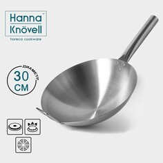 Сковорода-wok hanna knövell из нержавеющей стали chief, d=30 см, с ручкой