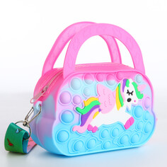 Сумка детская на молнии, цвет голубой/розовый NO Brand