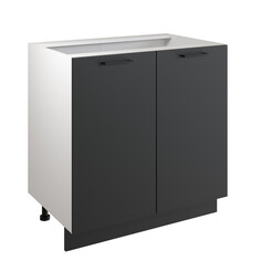 Шкаф - стол 80см с двумя дверцами simple н800 антрацит/ белый 00-00020849 Atmosfera