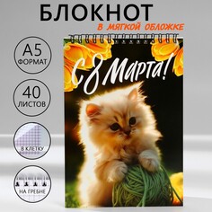 Блокнот а5,40 л на гребне, обложка картон Art Fox