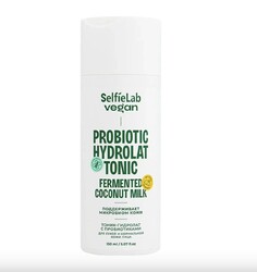 Vegan тоник-гидролат для лица для сухой и нормальной кожи ,с пробиотиками флакон 150мл Selfielab
