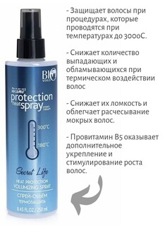 Secret life спрей-объем термозащита, 250мл new BIO World