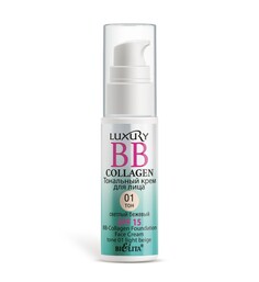 Luxury крем тональный bb-collagen тон 01 светлый бежевый 25мл Viteks