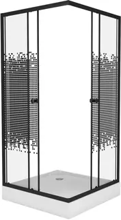 Душевой уголок с поддоном 90x90x195 см Niagara NG-009-14QBLACK интимато