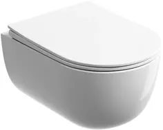 Унитаз подвесной Ceramica Nova Modena CN6063 безободковый, с сиденьем микролифт, белый