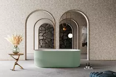 Ванна из литьевого мрамора 170x75 см Abber Stein AS9601MCG