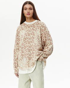 Джемпер с принтом и рваным низом 2Mood