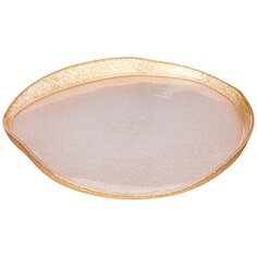 Тарелка сервировочная, стекло, 21 см, круглая, Аксам, Bohemia, 339-440