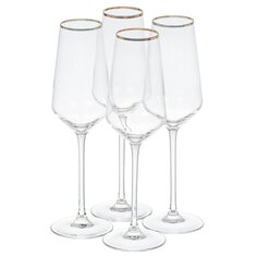 Бокал для шампанского, 230 мл, стекло, 4 шт, Cristal DArques, Ultime Bord Or, P7634