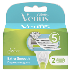 Сменные кассеты для женской бритвы Venus Extra Smooth, 5 лезвий, 2 шт невероятная гладкость надолго