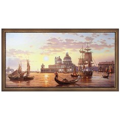 Картина с художественным декором Графис Арт "Старая Венеция" 60х120 см рама 56-982T