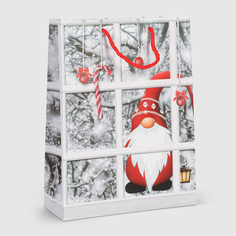 Пакет подарочный Due Esse Christmas пейзаж 33x10x25 см в ассортименте
