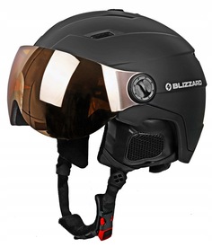 Шлем зимний Blizzard 22-23 Double Visor Black Matt Orange Lens