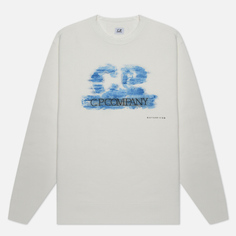 Мужская толстовка C.P. Company 30/1 Fleece Artisanal Logo, цвет белый, размер XL