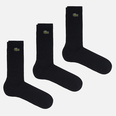 Комплект носков Lacoste Sport High-Cut 3-Pack, цвет чёрный, размер 40-43 EU